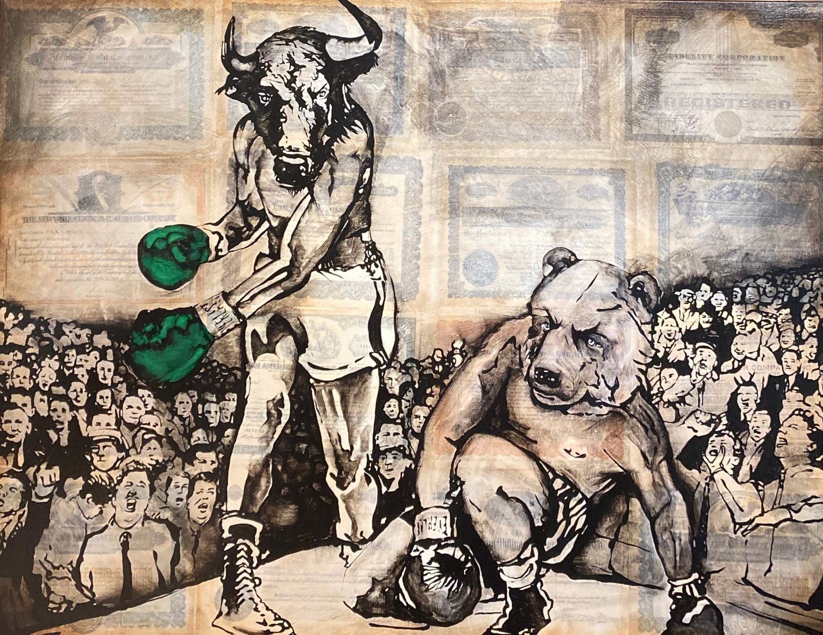 Bull and Bear by Will Armstrong